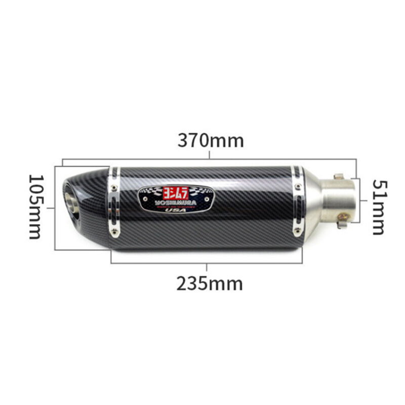 Yoshimura-silenciador de tubo de Escape Universal para Moto, fibra de carbono, 51MM, para R1R3R25, GSXR750, Z900/1000, CBR1000, ETC.