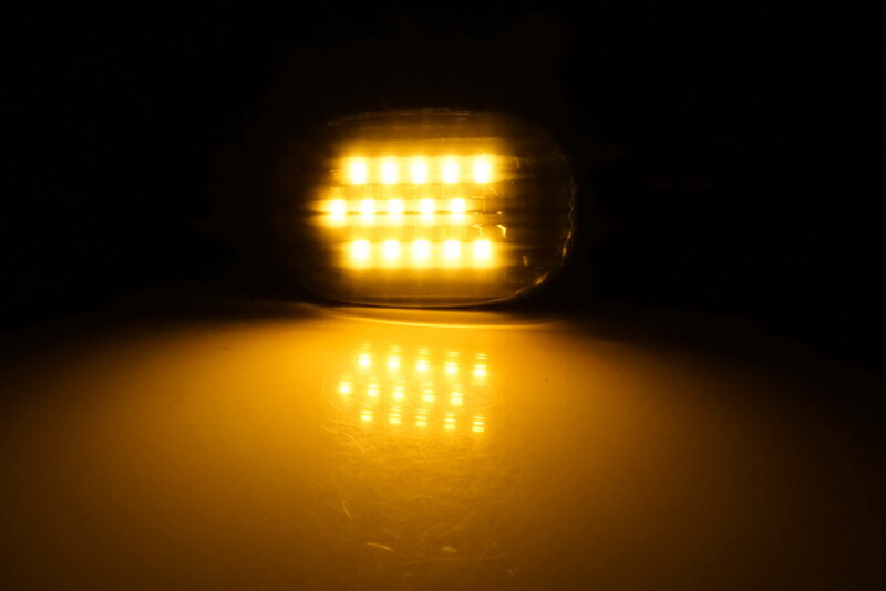 2x Black Lens Sequential Amber LED Side Marker Light For 1994-2006 Toyota Celica