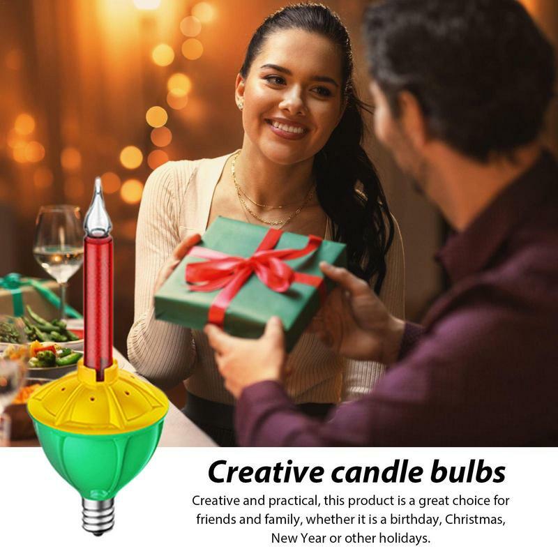 Bombillas de burbujas de repuesto, luces navideñas tradicionales, 3 piezas, rojas y azules, clásicas