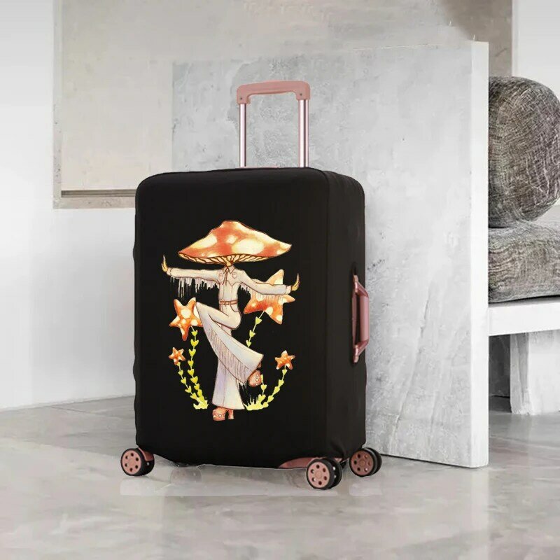 Capa de bagagem de impressão de cogumelo capa protetora lavável capa de poeira elástica adequada para 18-32 Polegada acessórios de viagem
