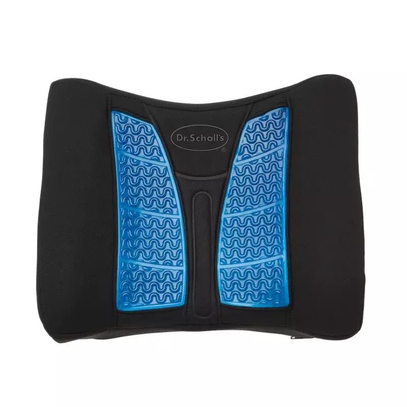 Dr. Scholl's Black Massaging Gel Lumbar Seat Cushion, 46101WDI, 2.38 lb