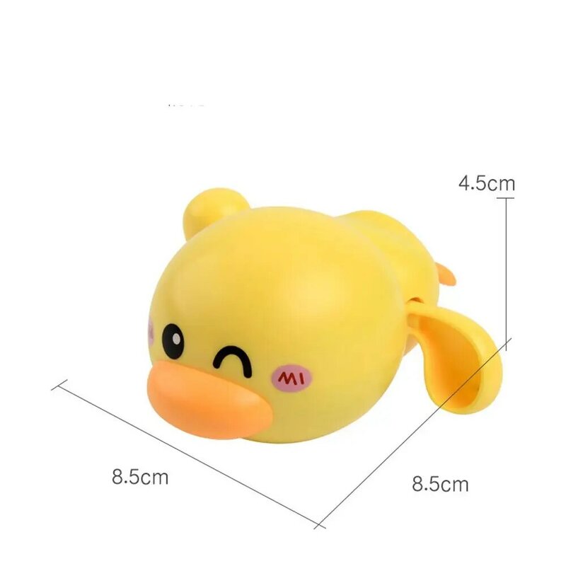 Baignoire de natation en forme de petit canard pour enfant, jouet de bain mignon, style dessin animé, horloge, eau