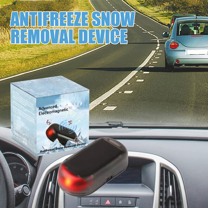 Эфирное средство для удаления снега от зимних автомобильных электромагнитных молекулярных помех защищает автомобильные поверхности от льда