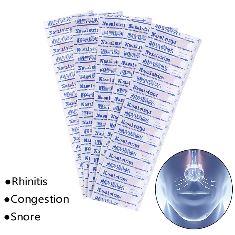 Pack de 50 bandelettes nasales anti-âge, aide au bon sommeil pour mieux respirer, stop-siciing