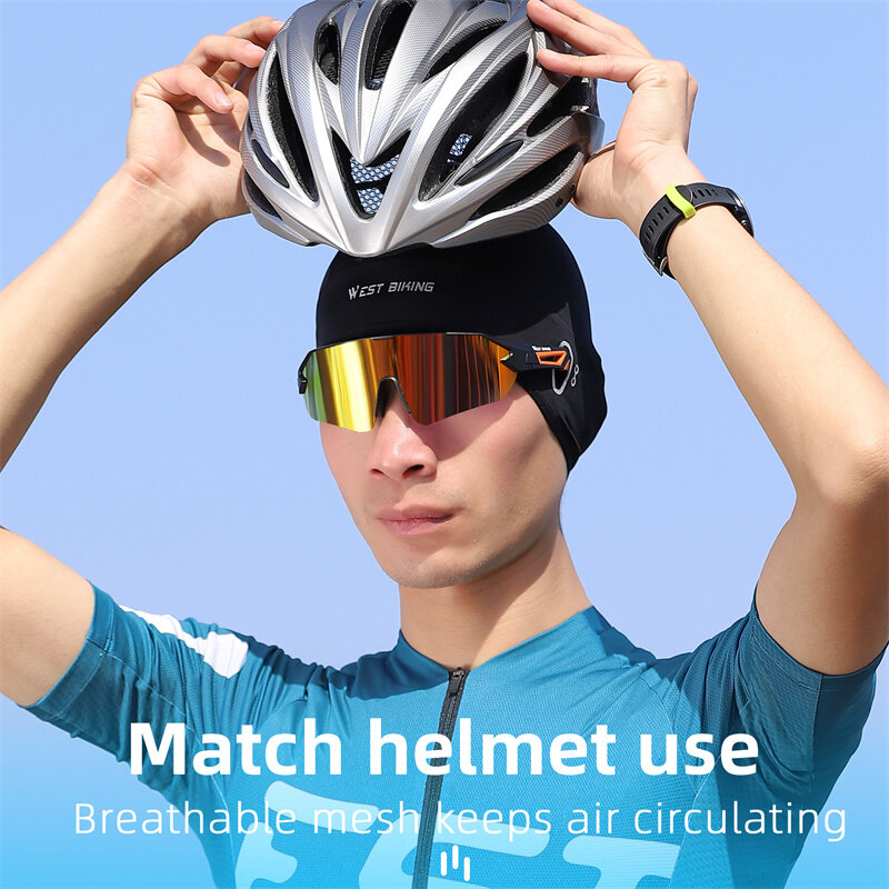WestBiking-男性用の通気性のあるサイクリングキャップ、スポーツ帽子、抗UV、自転車、オートバイの帽子、サーマルスカルキャップ、ランニングキャップ、夏