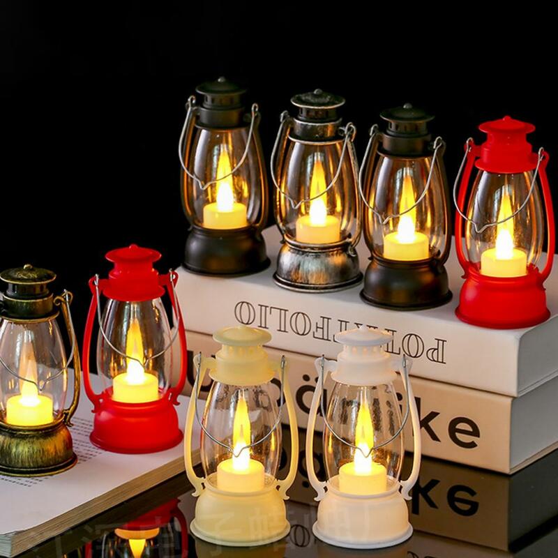 레트로 전자 LED 촛불 램프, 빈티지 할로윈 걸이식 LED 촛불 조명, 따뜻한 빛, 생일 호텔 웨딩 홈 장식