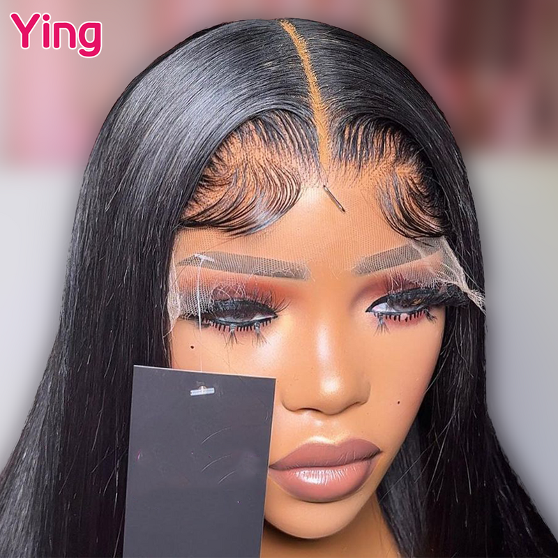Ying Bone Straight Highlight Emerald Green 13x4 Transparent Lace Wig Remy Preplucked 13X6 Lace Frontal Wigs 5X5 Wigs For Women