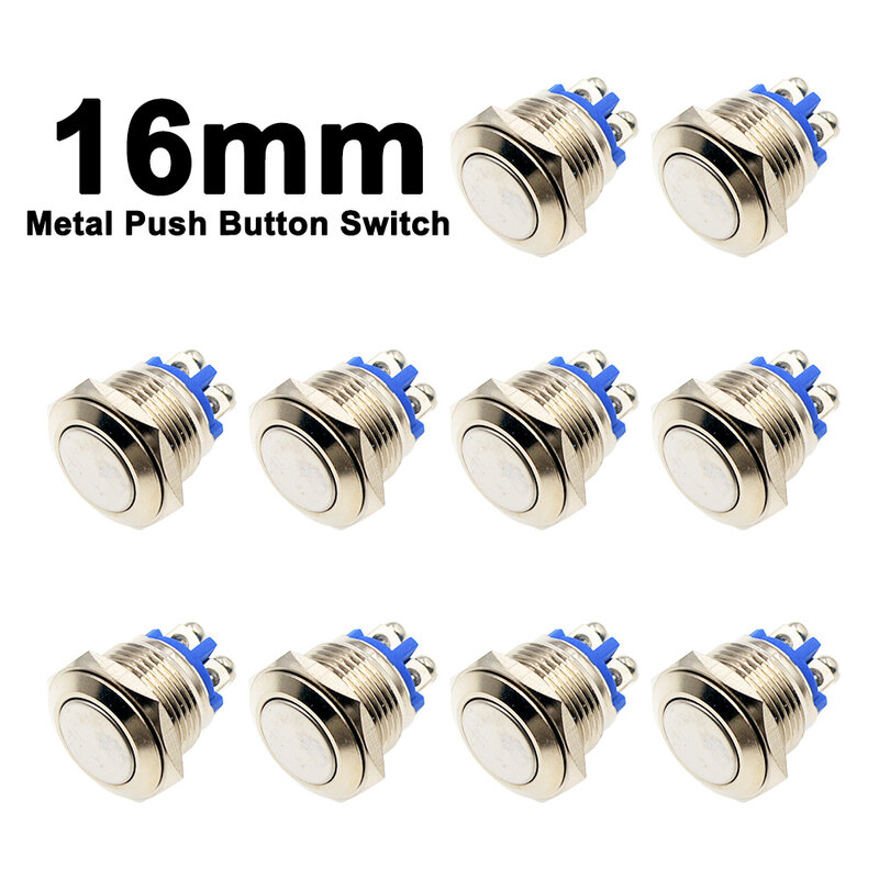 16mm Start Horn Button Momentary Stainless Steel Metal Push Button Switch Hot Worldwide