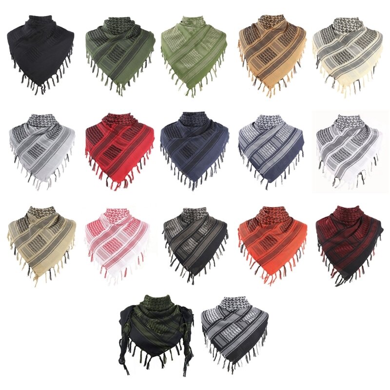 Arabe Shemagh foulard arabe foulard désert foulard anti-poussière visage couverture écharpe livraison directe