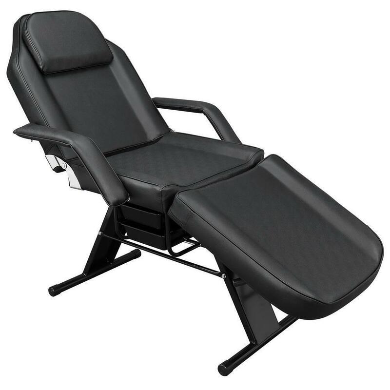 Skóra PVC Salon masaż twarzy łóżko do masażu do tatuażu Spa stół i krzesła 330Lbs