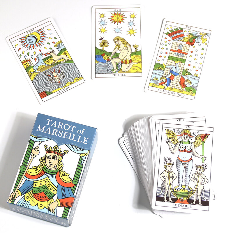 Tarot de Marseille Mini Cards, jeu de tarot traditionnel, universel, Pocket Rider Waite, magie sexuelle
