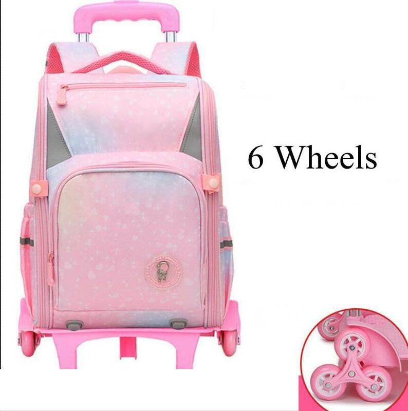 어린이 학교 트롤리 가방 소녀 학교 롤링 배낭 소년 초등학교 Bookbag Satchel 바퀴 트롤리 수하물 가방