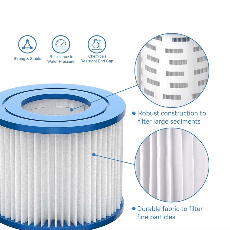 16Pack Type VI Hot Tub Filter Spare Parts Coleman Filter Cartridges For 90352E 58323 58323E 58324 90427E