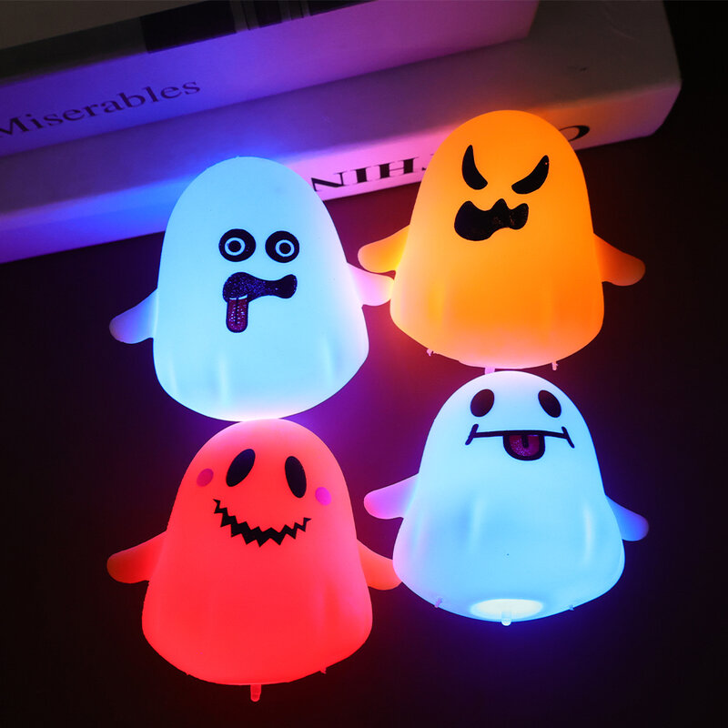 1/2/4Pcs Nieuwe Schattige Ghost Glow Toys Knijpen Langzame Rebound Ghost Action Figure Grappen Een Kinderen Decompressie Speelgoed Halloween Geschenken