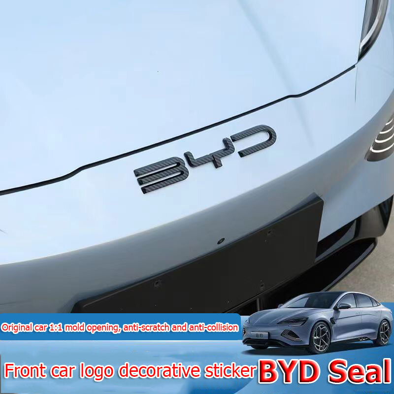 Zlwr BYD ประทับตรา BYD สติกเกอร์ด้านหน้ารถสติกเกอร์ ABS hiasan mobil สติ๊กเกอร์สัญลักษณ์รถ