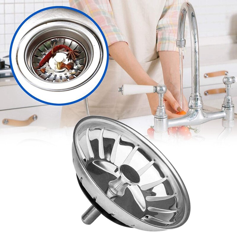 1 PCS Kitchen Sink Plastic Cover Vegetable Washing Basin Cover Water Plug Silver Drain Sealing Umbrella