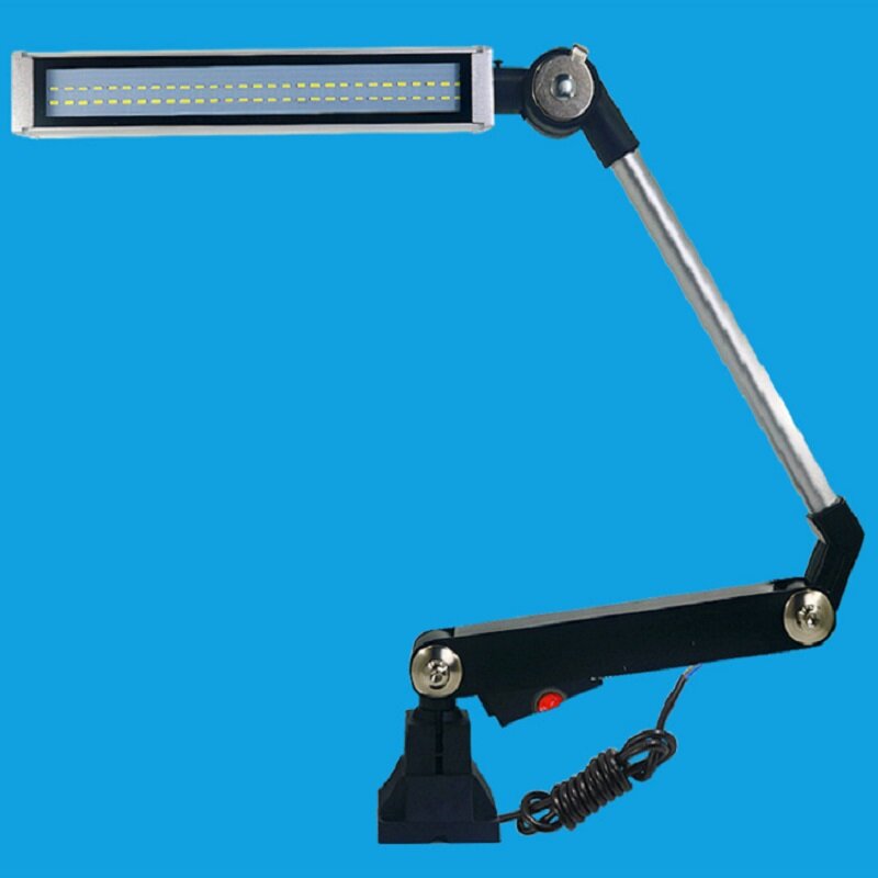 Lampu mesin Led antiair CNC 10W, lampu industri lampu dapat dilipat fleksibel lengan panjang, lampu bubut penggilingan