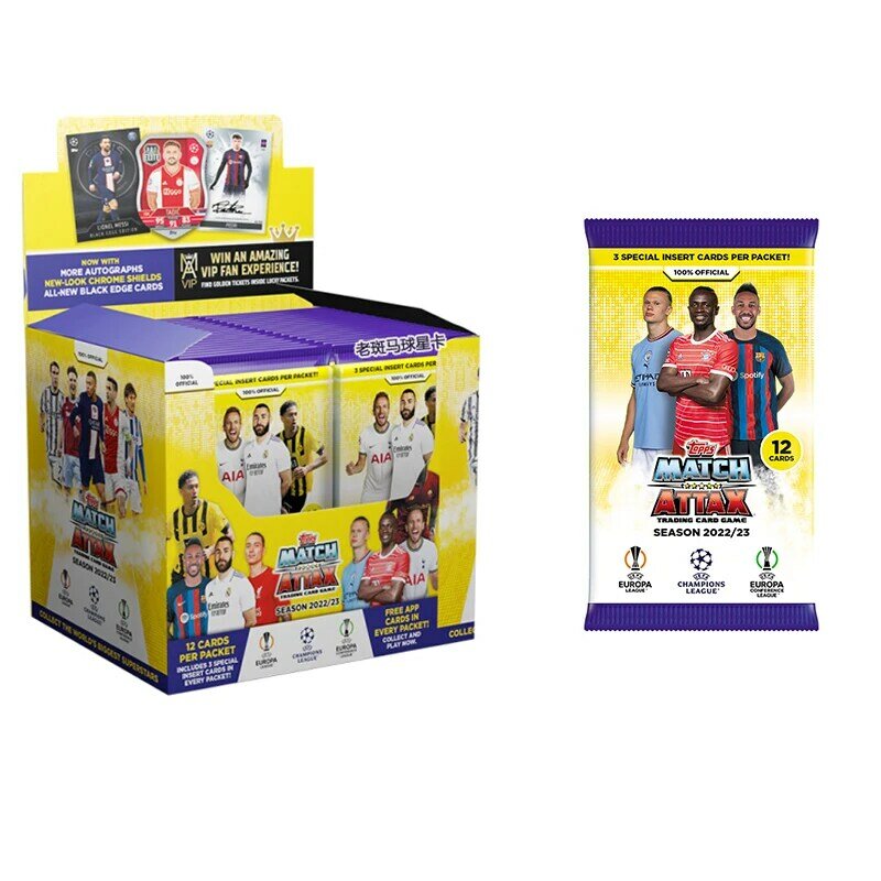 Panini League Star Card Box, Attax Game Edition, Uefa Champions Collection, Fãs Gift Box, Top Match, Novo, 2022-23