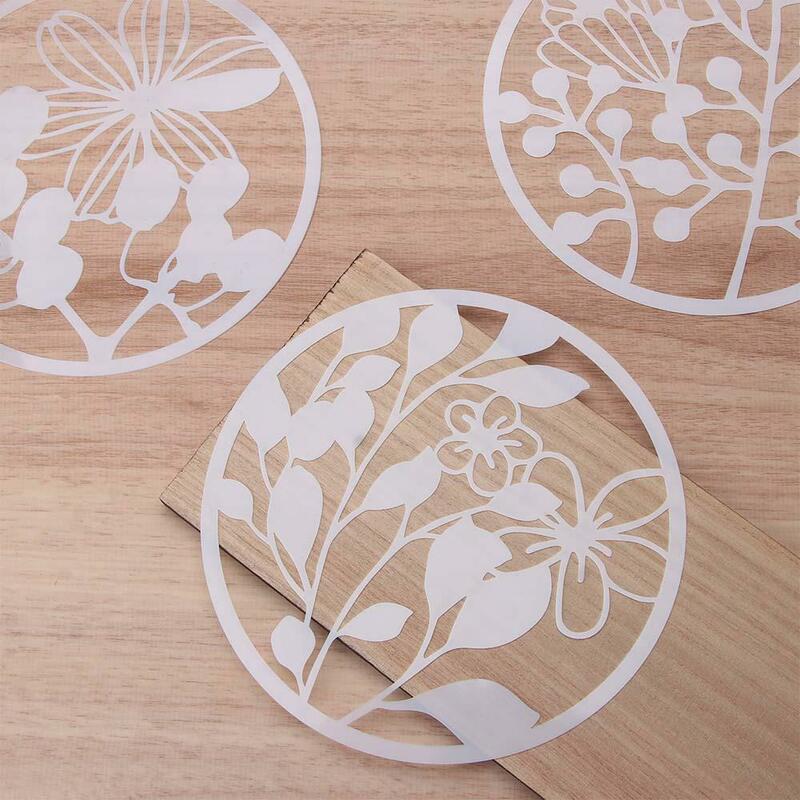 Round Flower Card DIY Scrapbooking Spray Template Ruler Painting Supplies Stencils