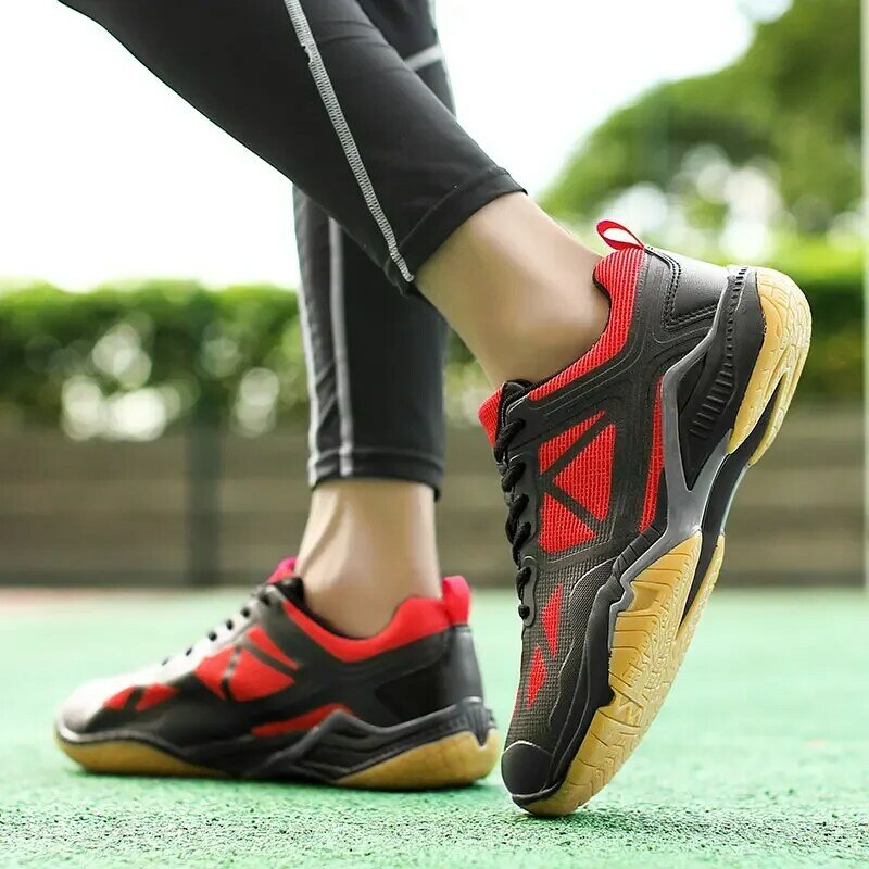 Sepatu bulu tangkis wanita, sneaker Badminton tenis bernapas kualitas nyaman