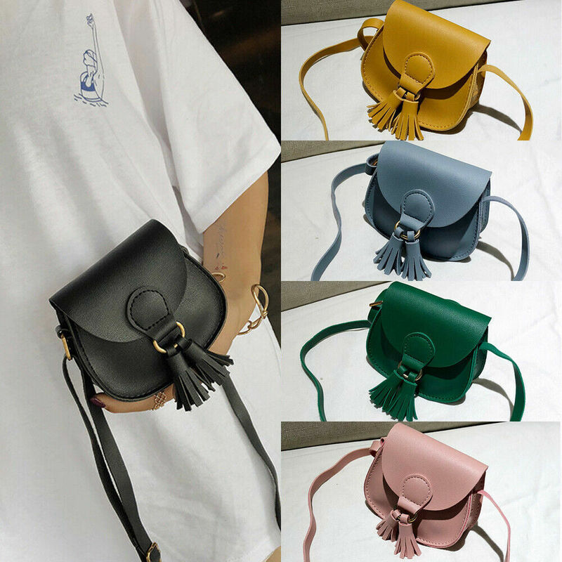 2022 Baby Summer Clothing Women Girls Fashion Small Shoulder Bag Leather Waist Bag Solid Tassel Handbag Ladies Wholesale Gifts