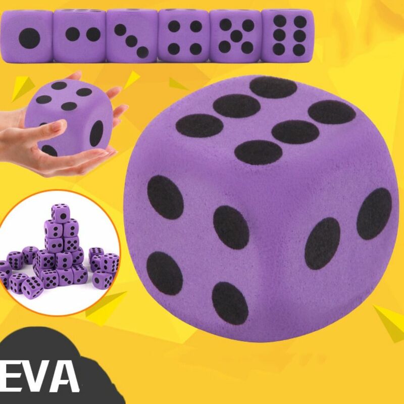 Soft Foam Dot Dice Vent Toy Solid Dotted Sponge Sponge Solid Dice Elastic 3.8cm 3.8cm Dot Dices Math Teaching