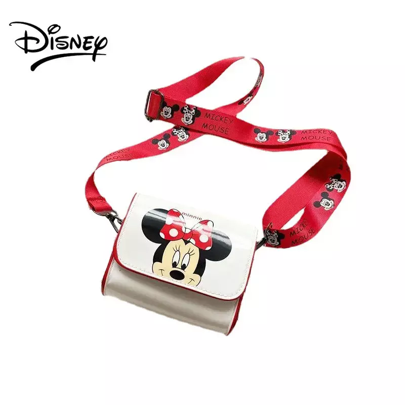 Disney Minnie กระเป๋าสำหรับสาวเด็ก Mickey Mouse Mini Shouolder กระเป๋าการ์ตูนน่ารักกระเป๋าสะพายข้างของขวัญ Gratis Ongkir