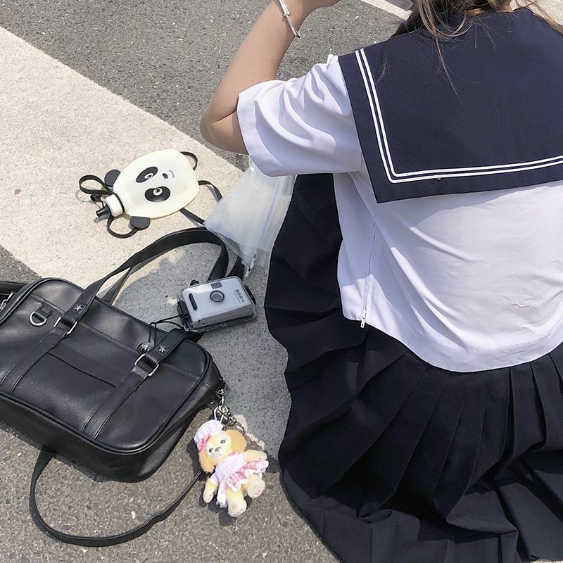 HAEX JK Uniform Women Bags 2024 Trend Subculture grande capacità PU studenti Satchel Harajuku borse a tracolla a tracolla giornaliere