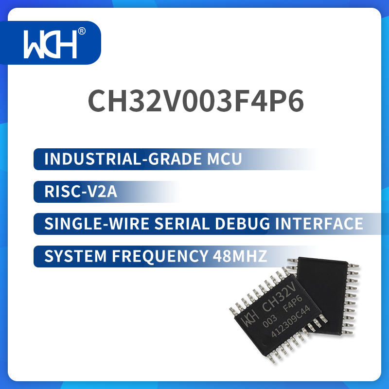 50 pz/lotto CH32V003 MCU di grado industriale, RISC-V2A, interfaccia di Debug seriale a filo singolo, frequenza di sistema 48MHz