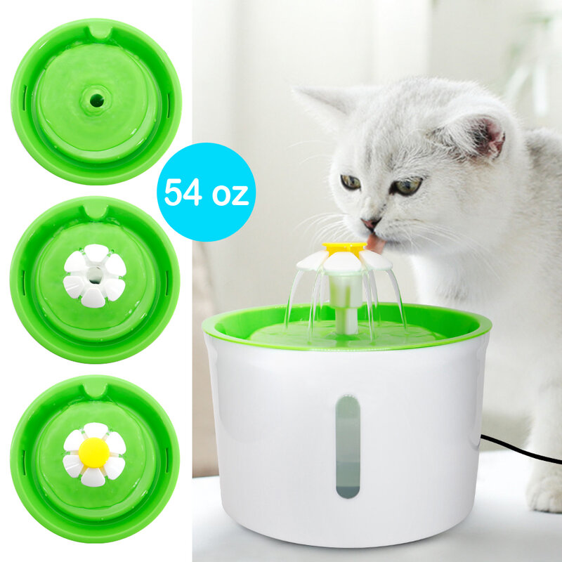 1.6L อัตโนมัติแมวสุนัขน้ำพุสัตว์เลี้ยงไฟฟ้าที่ป้อนน้ำชาม USB Mute Dog Cat เครื่องจ่ายน้ำสัตว์เลี้ยง Cat Drinker Feeder
