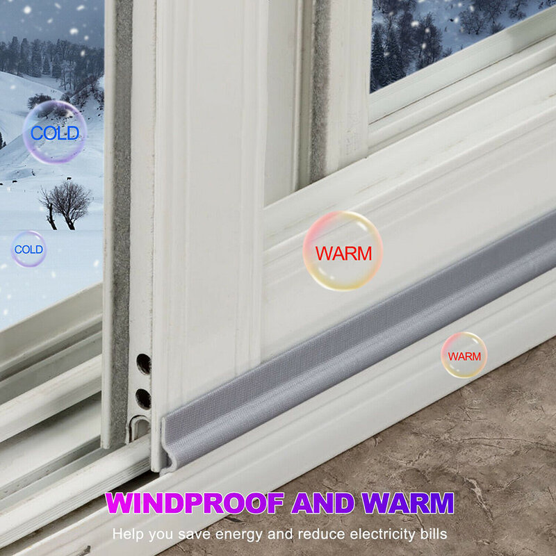 2-8m Window Sealing Strip Acoustic Foam For Sliding Door Windows Windproof Soundproof Cotton Seal Door Gap Sound Foam