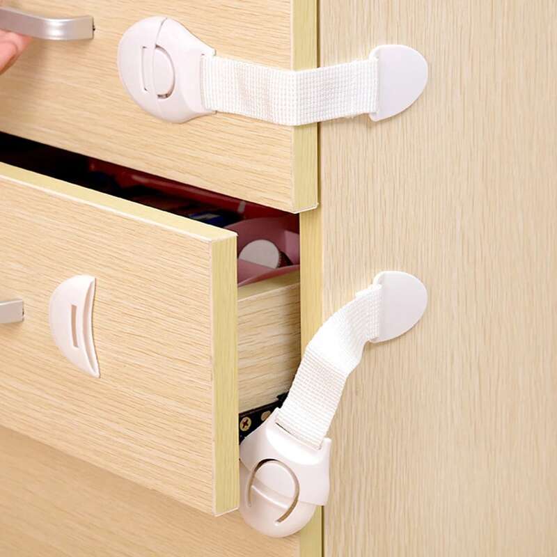 Segurança da criança Lock Cabinet, Protetor de Segurança Baby Proof, gaveta Porta Lock Cabinet, proteção de plástico, Kids Safety Door Lock, 10Pcs