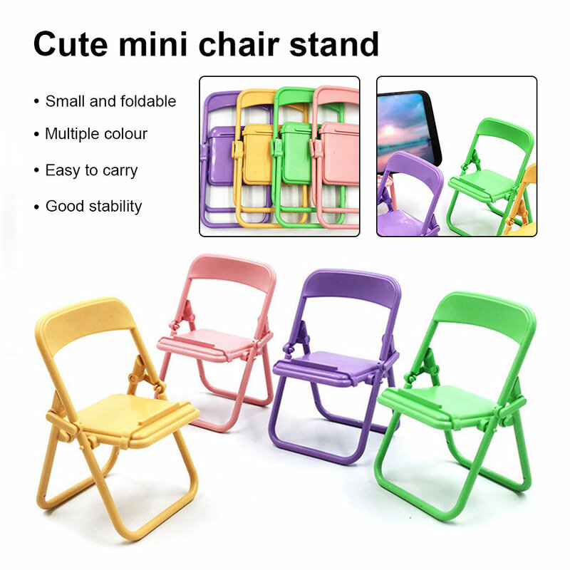 Süßigkeit Farbe niedlicher Mini-Stuhl-Telefonst änder halter, Mehrwinkel-Desktop-Universal-Handy halter Ipad Handy-Organizer