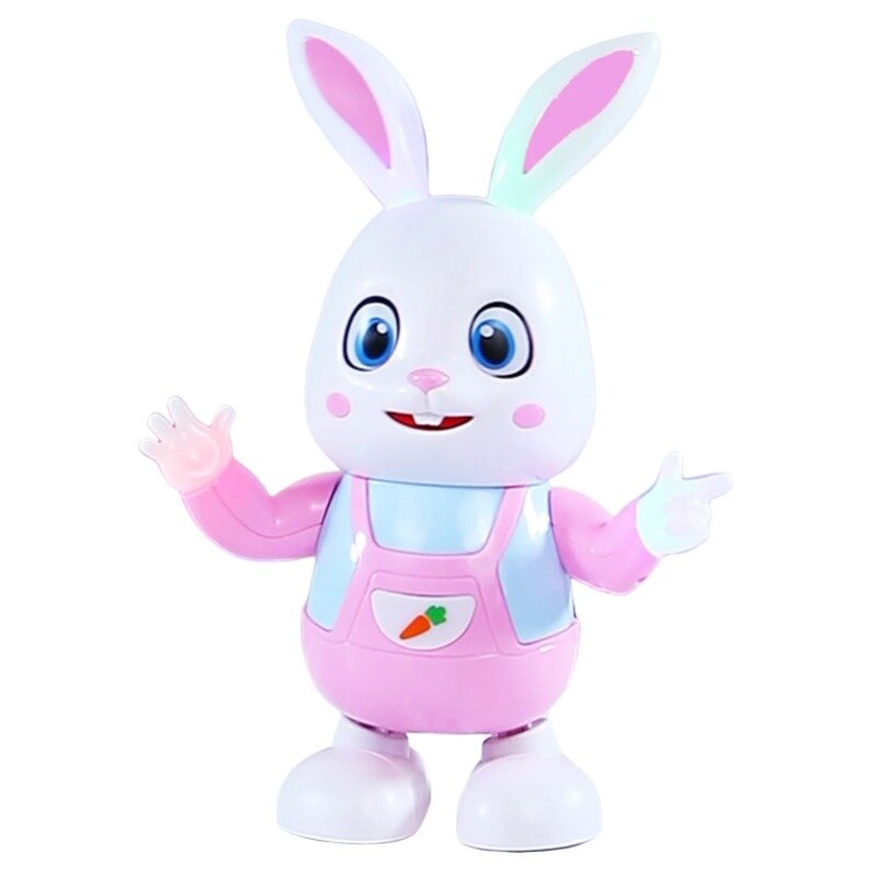 로봇 토끼 춤추는 노래, 전자 토끼 음악 로봇 동물 비트 드럼, LED 귀여운 전기 애완 동물 장난감, 어린이 생일 선물