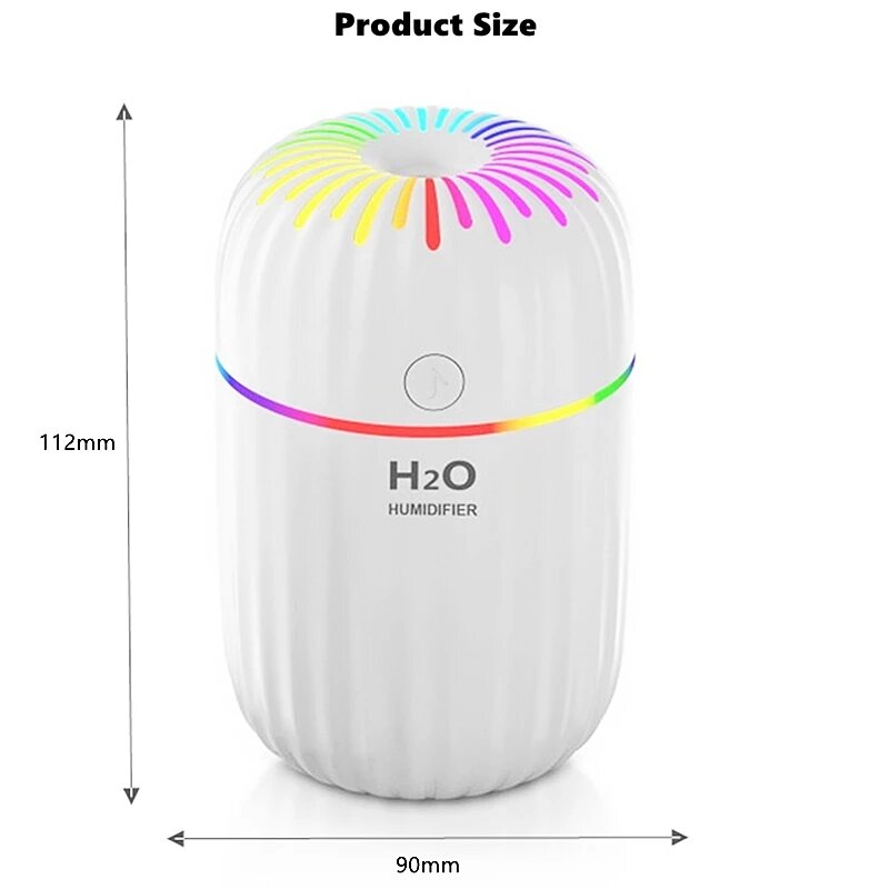 300ML Mini Bedroom Ultransonic Air Humidifier Aromatic Vaporizer Car Usb Humidificador Smell Scent Fragrance Diffuser Mist Maker