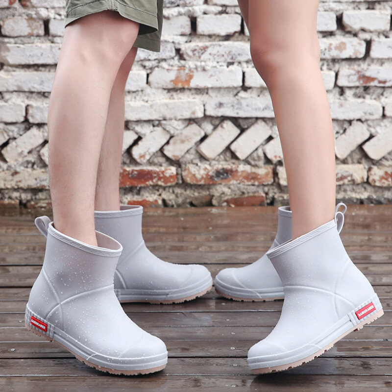Botas De goma impermeables para Mujer, zapatos cortos De jardín, calzado De Agua, talla 44