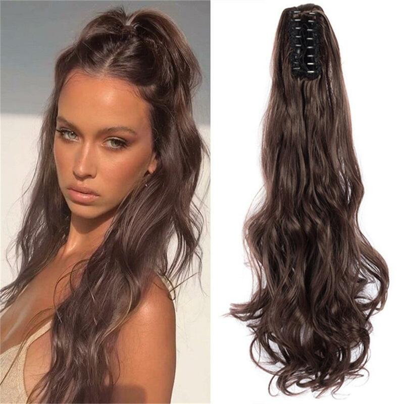 Женские модные парики 2024, новый парик для конского хвоста для женщин с длинными вьющимися волосами, невидимый захват, хвост для наращивания волос