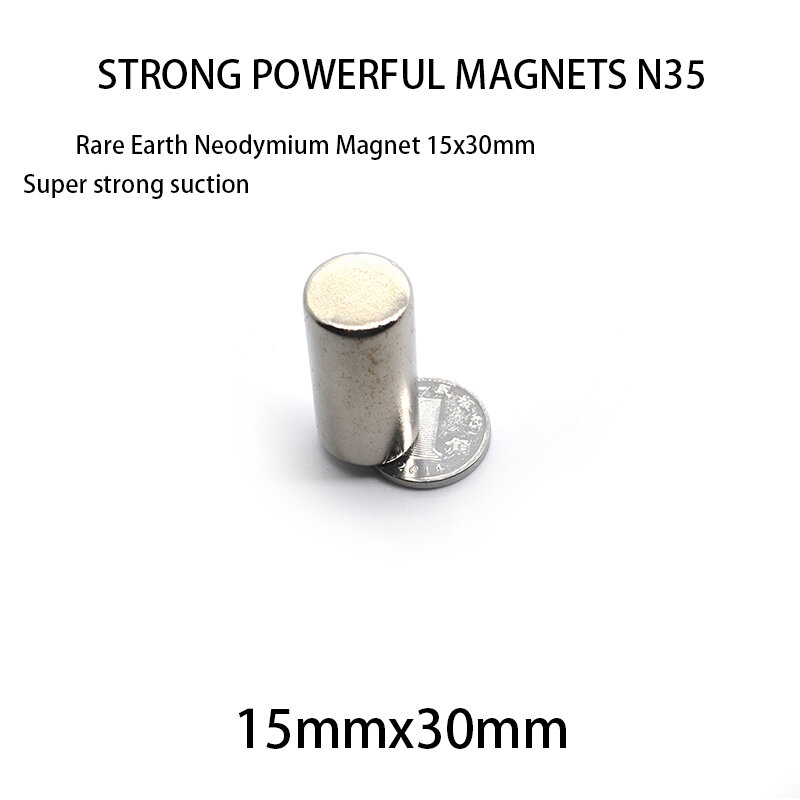 15x15 15x20 15x25 15x30mm okrągłe NdFeB Super silny magnes neodymowy N35 Super mocne magnesy ziem rzadkich NdFeB żelaza boru