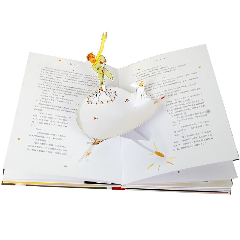 The Little Prince 3D Pop-up Book, Fairy Tale Storybook, edição de capa dura, livro de imagens para crianças e adultos, Novo