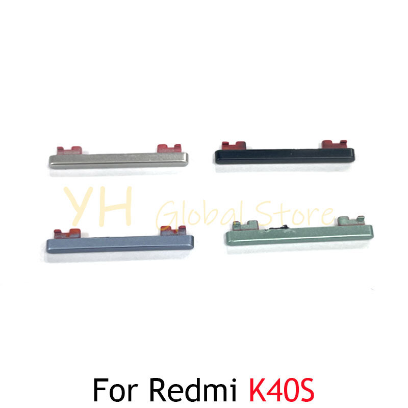 20 buah untuk Xiaomi Redmi K40S K40 Pro tombol daya hidup mati Volume atas bawah tombol samping bagian perbaikan kunci