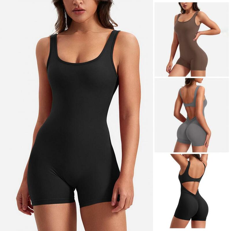 Butt Lifting Yoga Rompers Breathable Women's Yoga Rompers with Butt Lifting Tummy Control Sleeveless for Fitness for Comfort