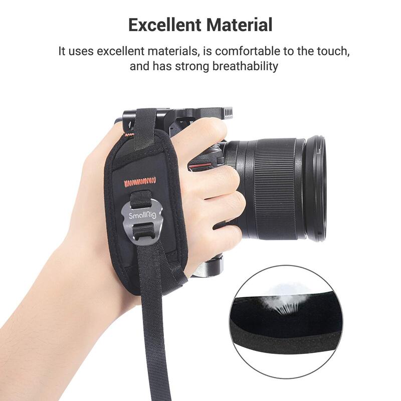 SmallRig Universal Hand Strap For DSLR Camera Cage Side Handgrip With Strap Slot Case Adjustable Secure Grip  Support Rig -2456