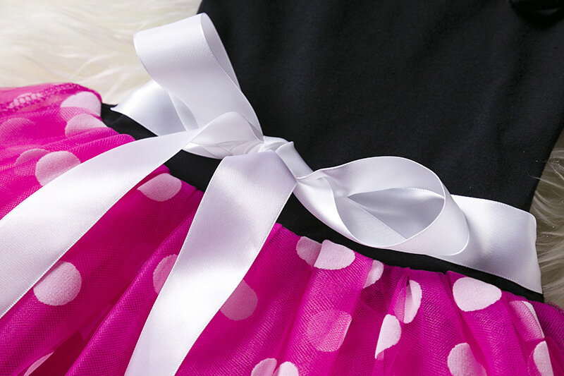 Sommer Kinder Kurzarm Polka Dot Prinzessin Kleid 1-6y Party Baby Mädchen Kleidung Cosplay Kostüme
