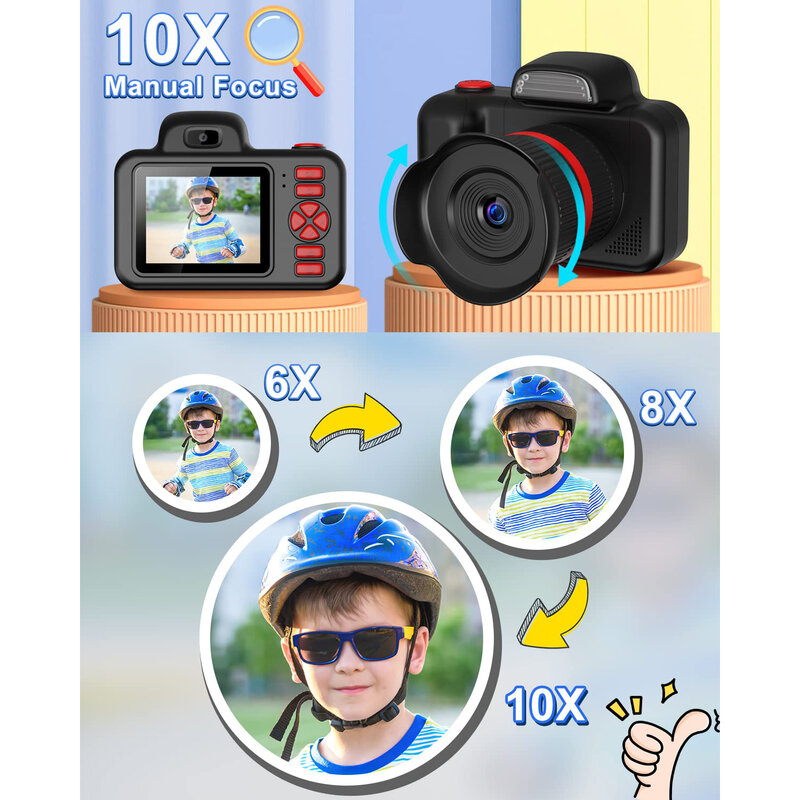 Fotocamera per bambini giocattoli 1080P HD SLR Selfie Mini fotocamera videocamera digitale per bambini fotografia all'aperto giocattoli regali di compleanno