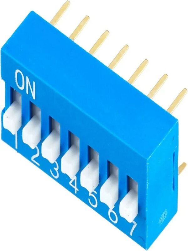 Red/blue DIP dial switch DS-1/2/3/4/5/6/8/10 position 2.54mm flat dial code toggle switch Laishengyuan Electronics