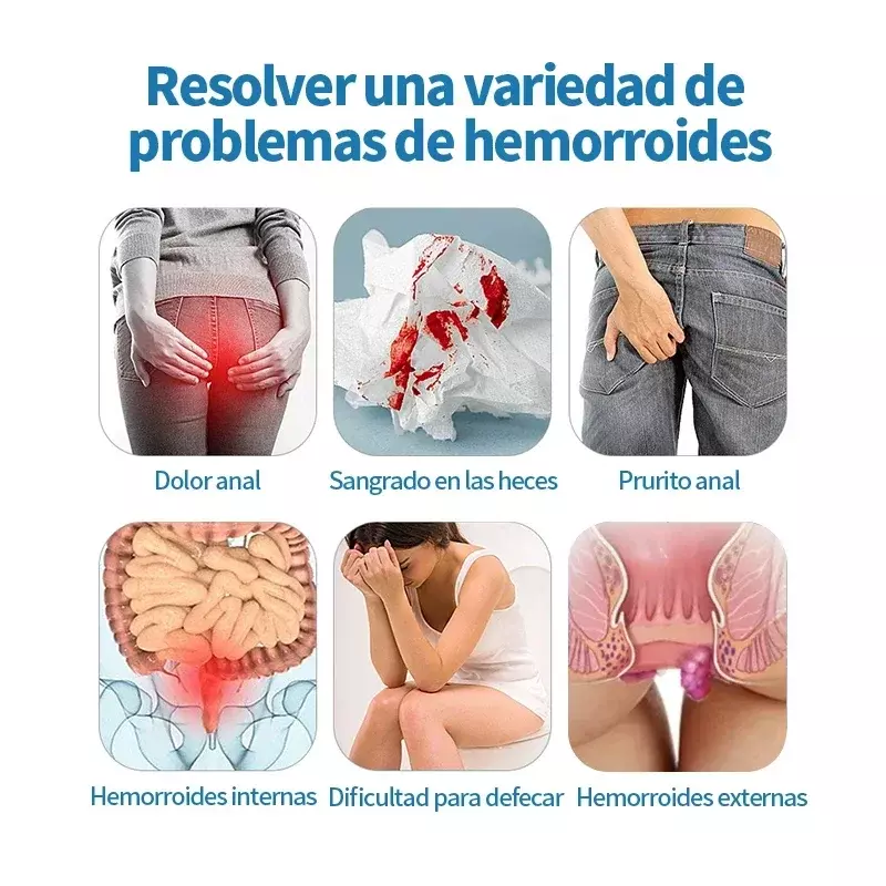 Krem leczniczy hemoroidy ból stosów intensywny zewnętrzny hemoroidy leczenie szczelina odbytu usuwanie medycyna zdrowotna hiszpański 3/5 sztuk