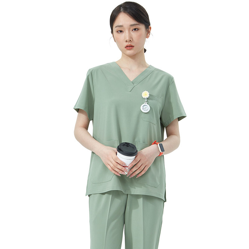 Ultraair™Clínica de enfermagem esfrega uniforme, 4-Way Stretch, Doutor e enfermeira roupas de trabalho, Terno cirúrgico macio, Uniforme Dentista
