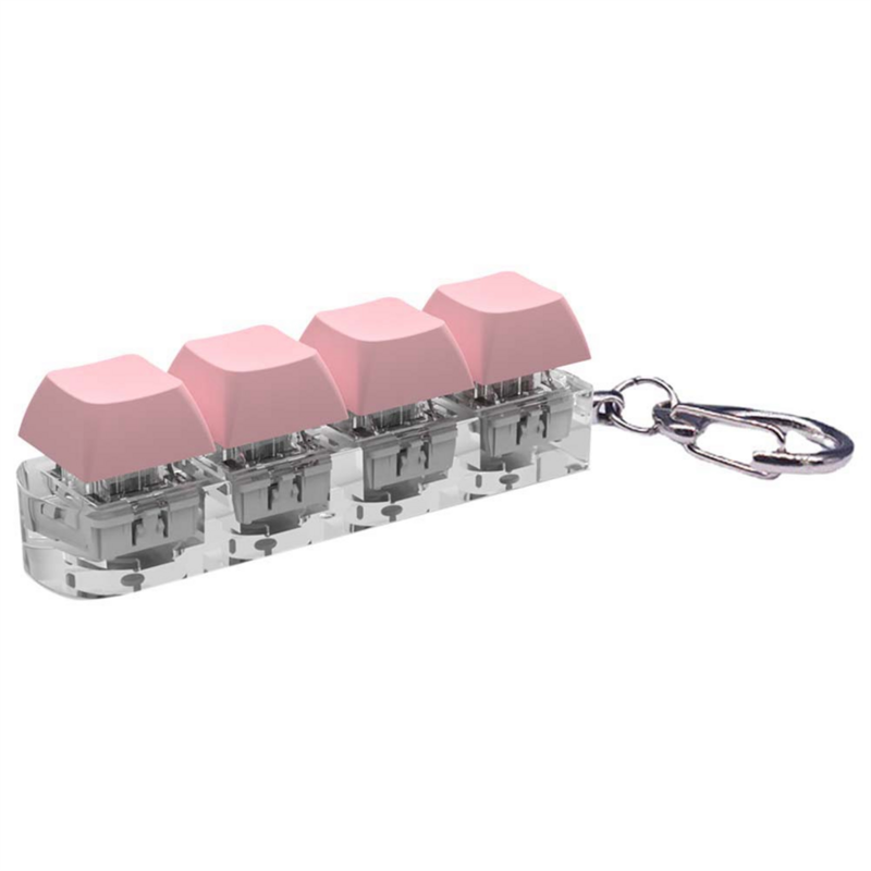 Mainan dekompresi Keyboard mainan Clicker Keyboard cubi-mainan tombol kunci mekanis pereda stres untuk hadiah dewasa, A