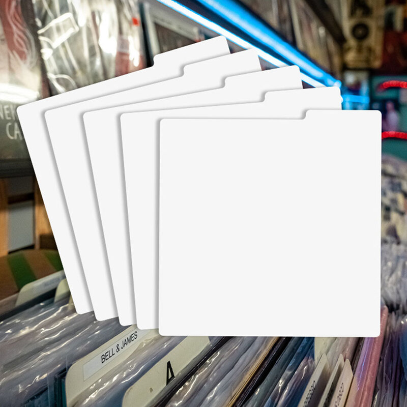 Vinyl Record Card Classification Storage, Alphabet Index Cards, Divisor de CD, Card Index, 5 Pcs