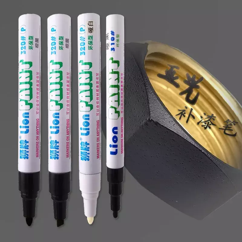 Penna per vernice opaca da 1MM/2MM/5MM penna opaca nero grigio bianco Hardware in metallo penna per riparazione di colori impermeabile penna per marcatura industriale